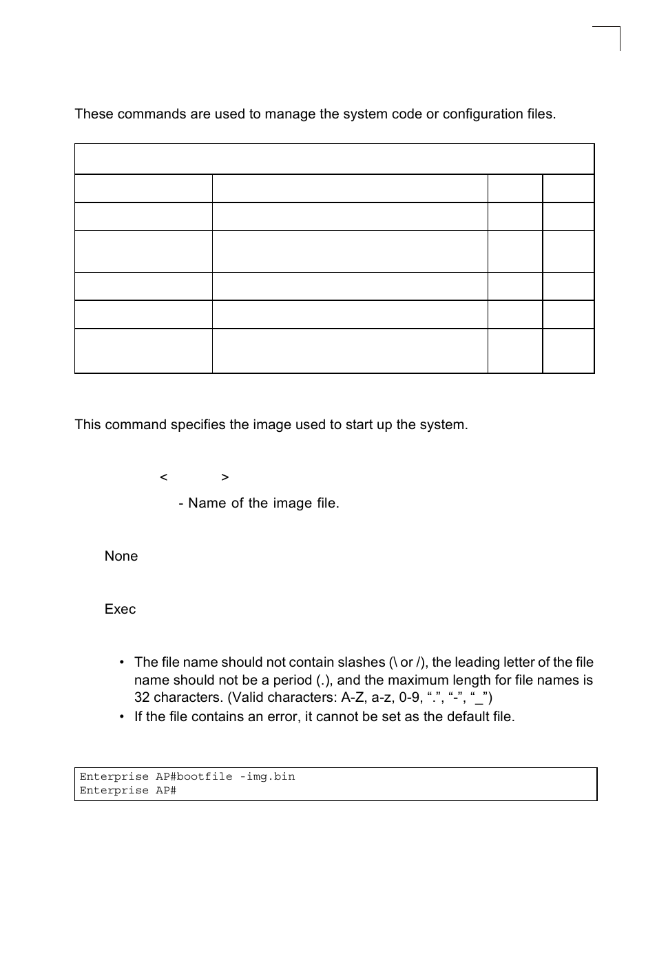 Flash/file commands, Bootfile, Bootfile 7-55 | SMC Networks SMC2552W-G2-17 User Manual | Page 192 / 296