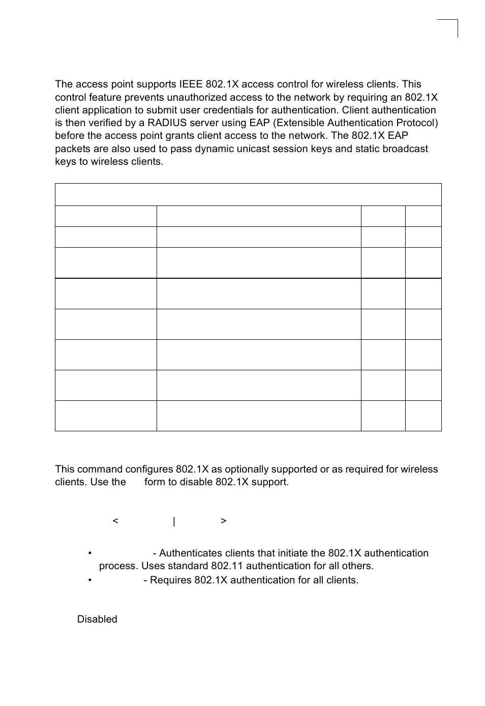 1x authentication, 1x 7-65 | SMC Networks SMC2552W-G2-17 User Manual | Page 202 / 296