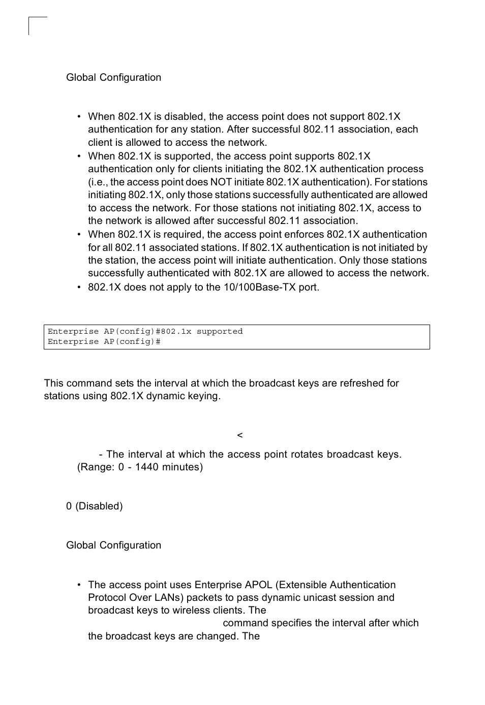 1x broadcast-key-refresh-rate | SMC Networks SMC2552W-G2-17 User Manual | Page 203 / 296