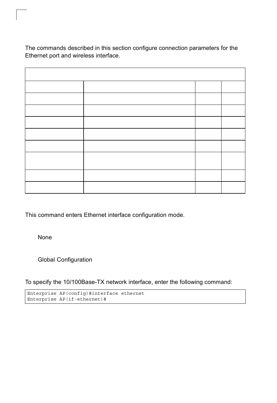 Ethernet interface commands, Interface ethernet | SMC Networks SMC2552W-G2-17 User Manual | Page 225 / 296