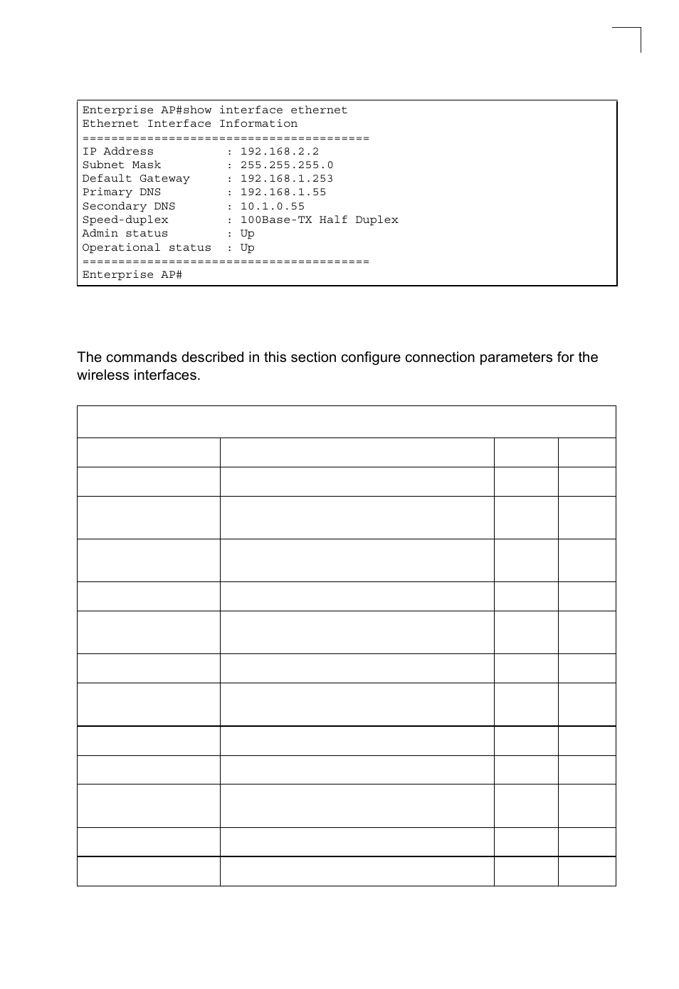 Wireless interface commands | SMC Networks SMC2552W-G2-17 User Manual | Page 230 / 296