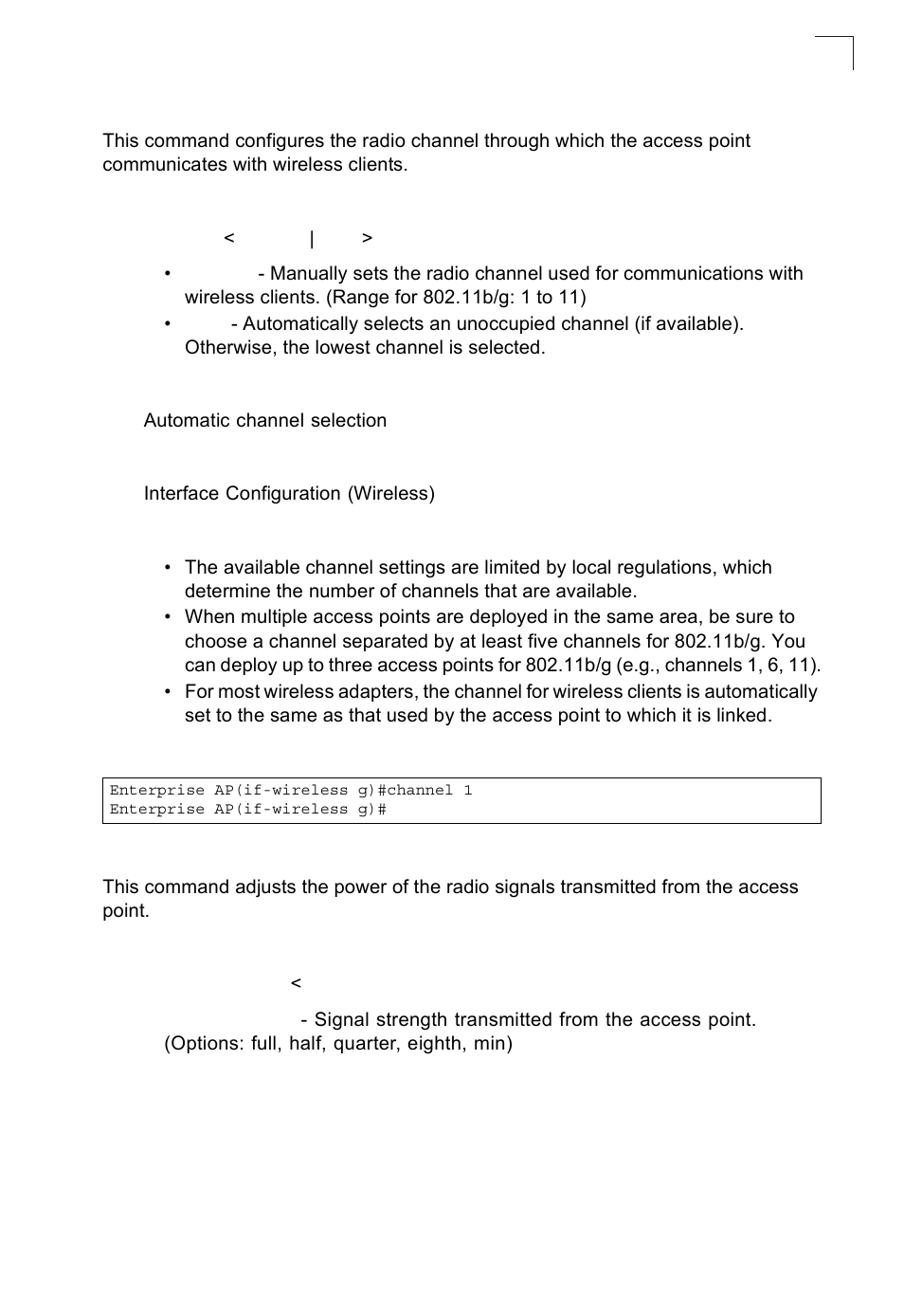 Channel, Transmit-power, Channel 7-97 transmit-power 7-97 | SMC Networks SMC2552W-G2-17 User Manual | Page 234 / 296