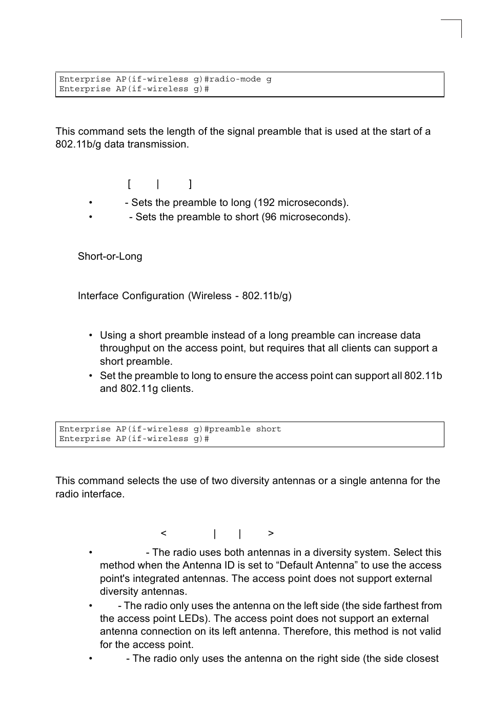 Preamble, Antenna control, Preamble 7-99 antenna control | SMC Networks SMC2552W-G2-17 User Manual | Page 236 / 296