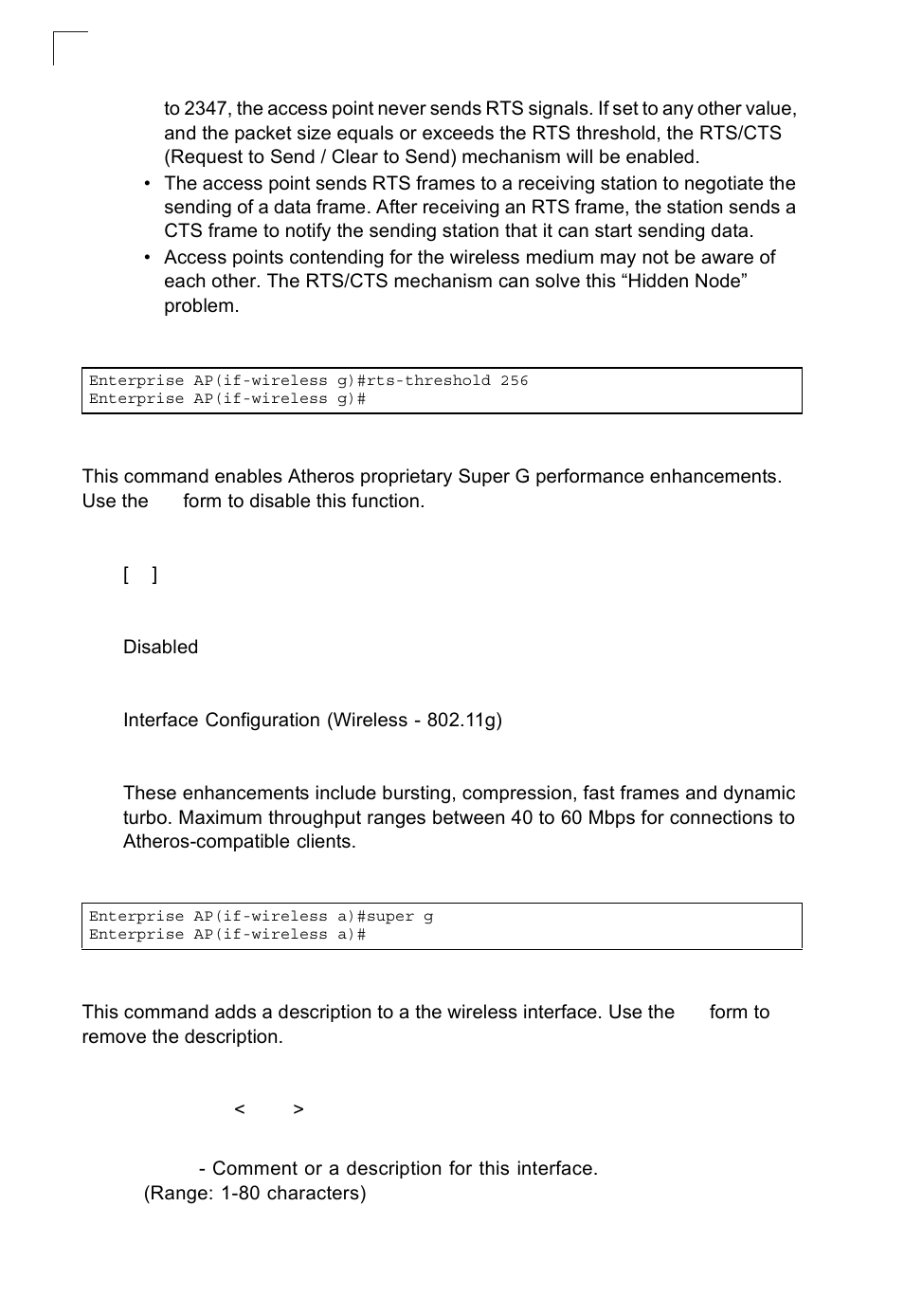 Super-g, Description, Super-g 7-104 description 7-104 | SMC Networks SMC2552W-G2-17 User Manual | Page 241 / 296