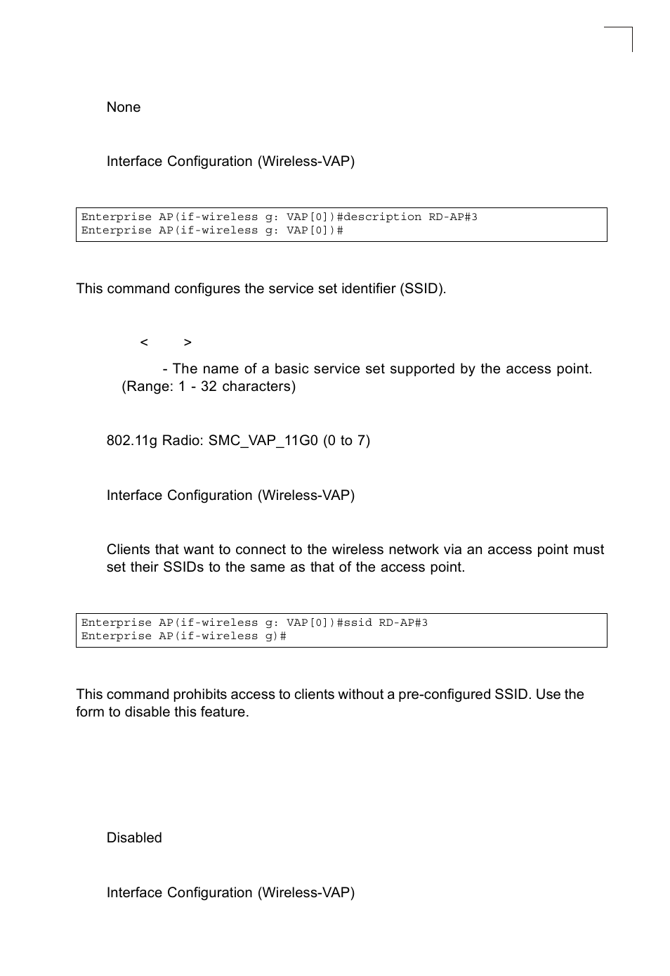 Ssid, Closed-system, Ssid 7-105 closed-system 7-105 | SMC Networks SMC2552W-G2-17 User Manual | Page 242 / 296