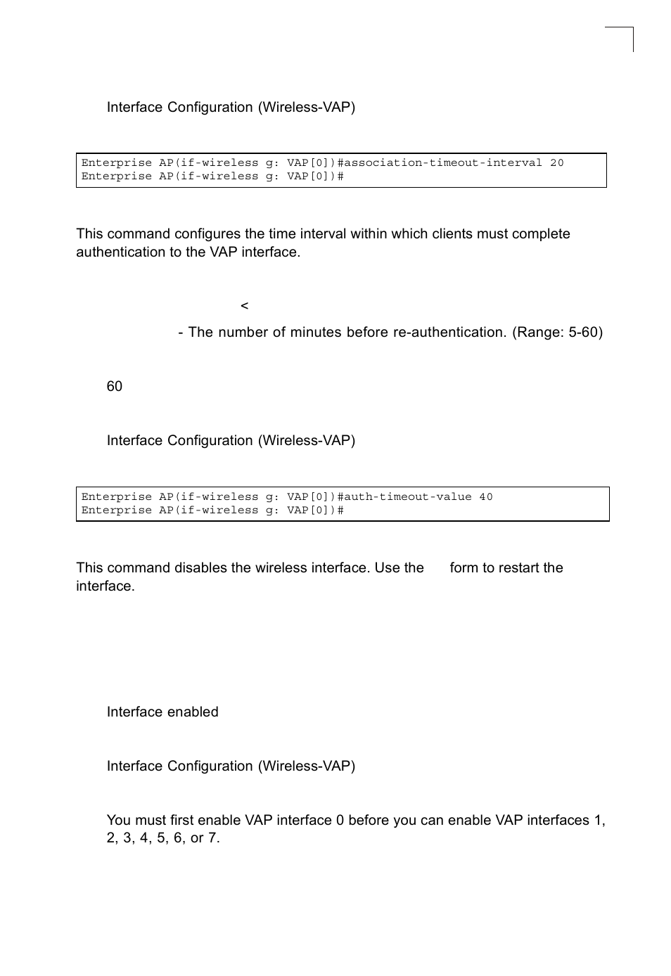 Auth-timeout-value, Shutdown, Auth-timeout-value 7-107 shutdown 7-107 | SMC Networks SMC2552W-G2-17 User Manual | Page 244 / 296