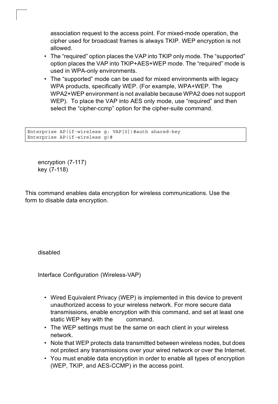 Encryption, Encryption 7-116 | SMC Networks SMC2552W-G2-17 User Manual | Page 253 / 296