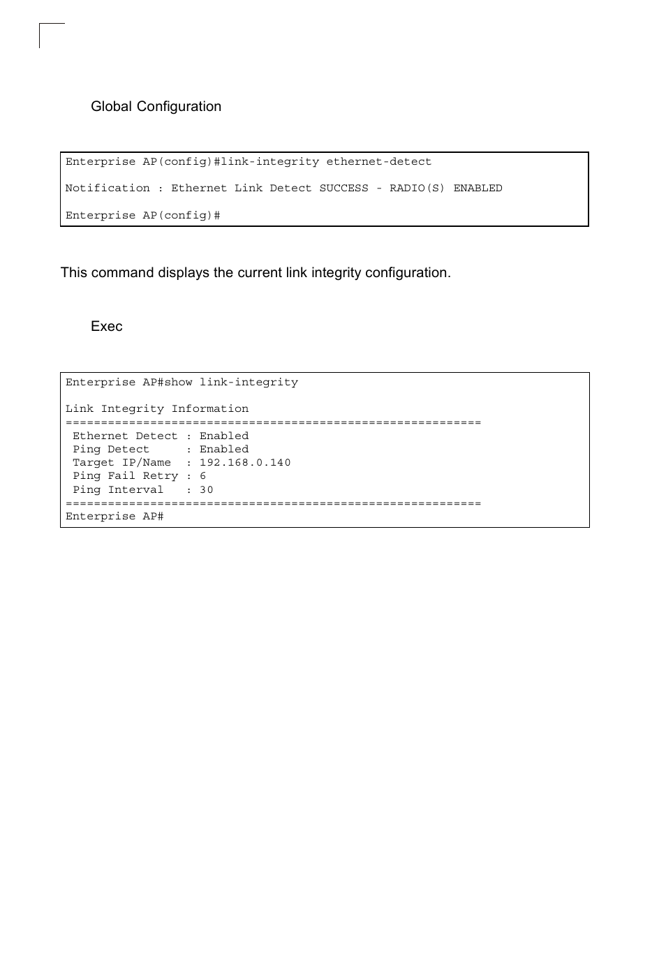 Show link-integrity | SMC Networks SMC2552W-G2-17 User Manual | Page 263 / 296