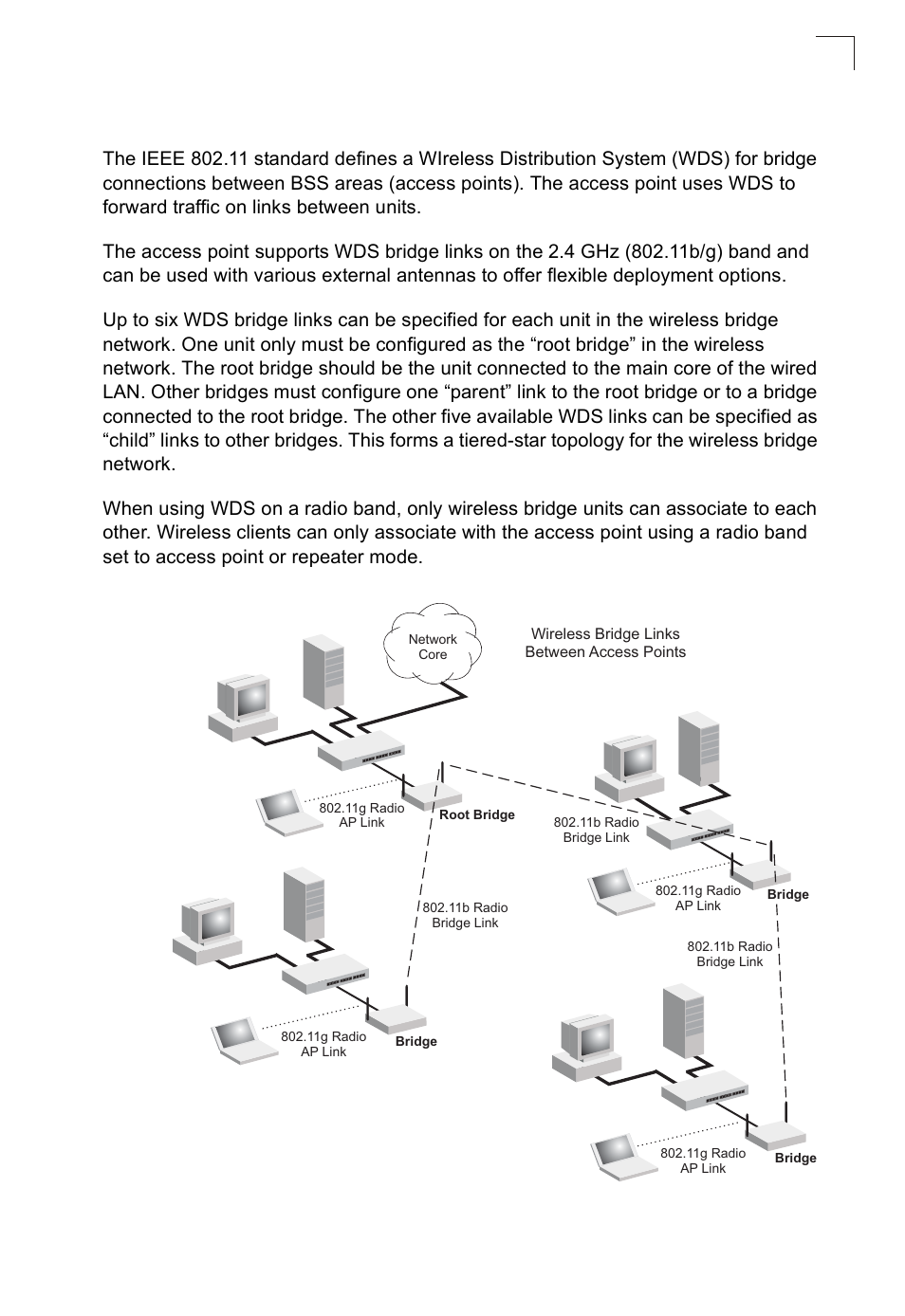 Infrastructure wireless bridge, Network topologies 4-5 | SMC Networks SMC2552W-G2-17 User Manual | Page 42 / 296