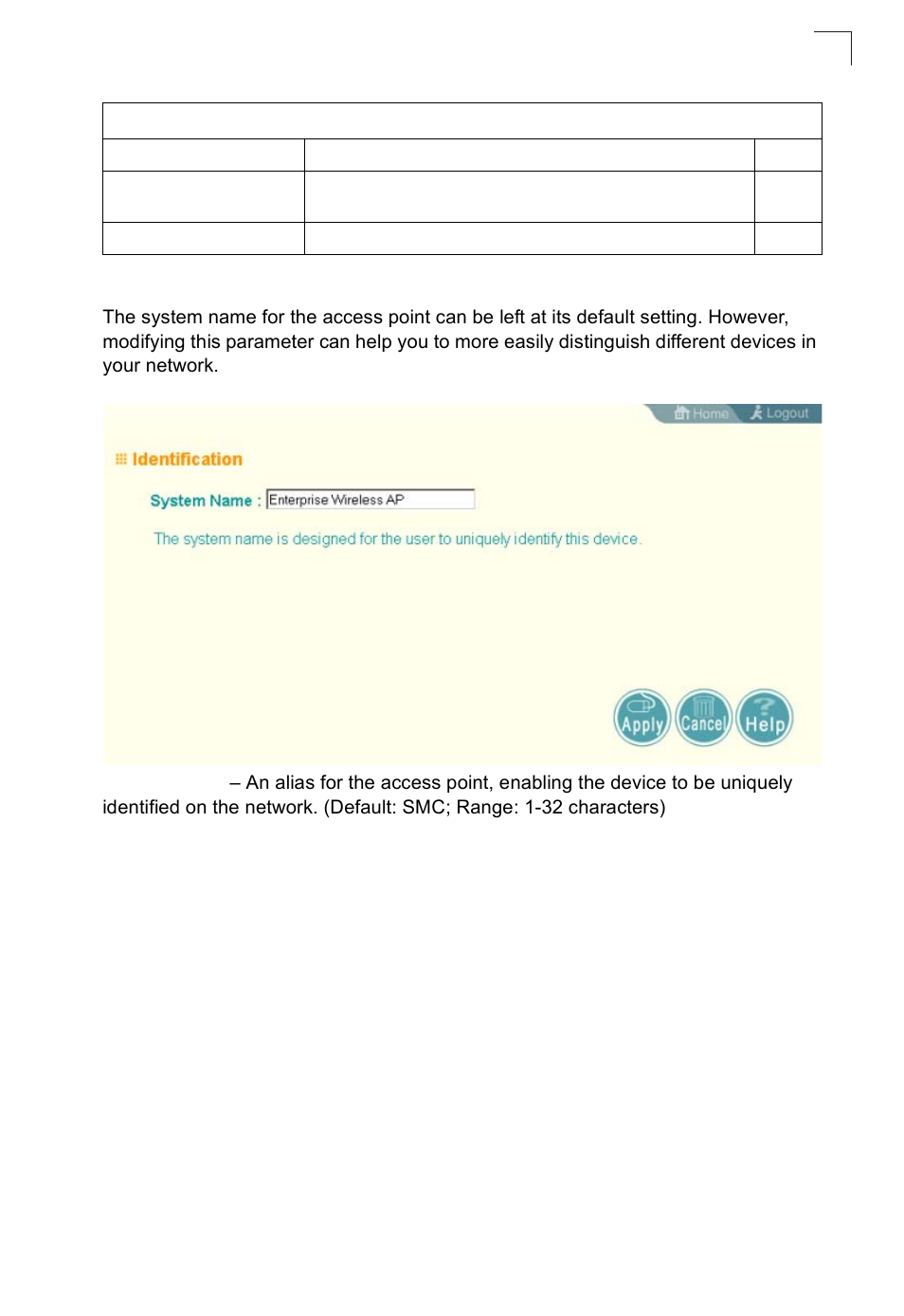 System identification | SMC Networks SMC2552W-G2-17 User Manual | Page 50 / 296