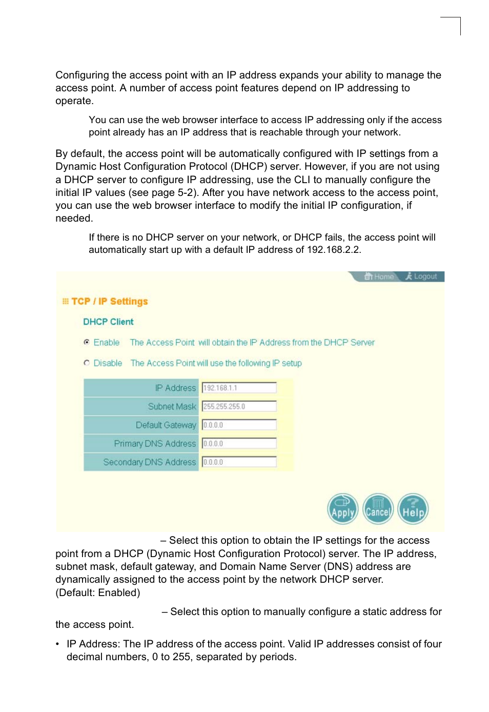 Tcp / ip settings | SMC Networks SMC2552W-G2-17 User Manual | Page 52 / 296