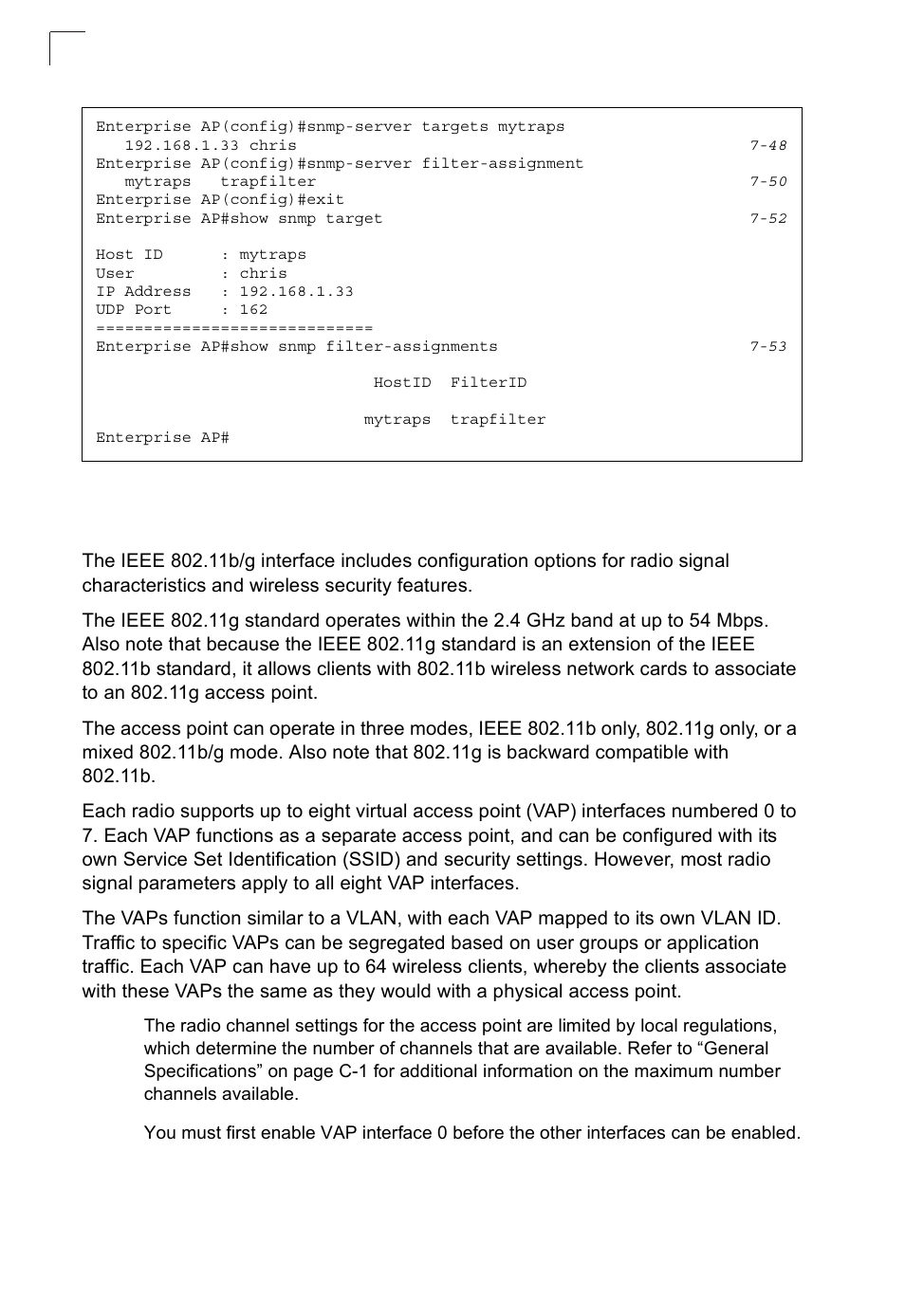 Radio interface | SMC Networks SMC2552W-G2-17 User Manual | Page 95 / 296