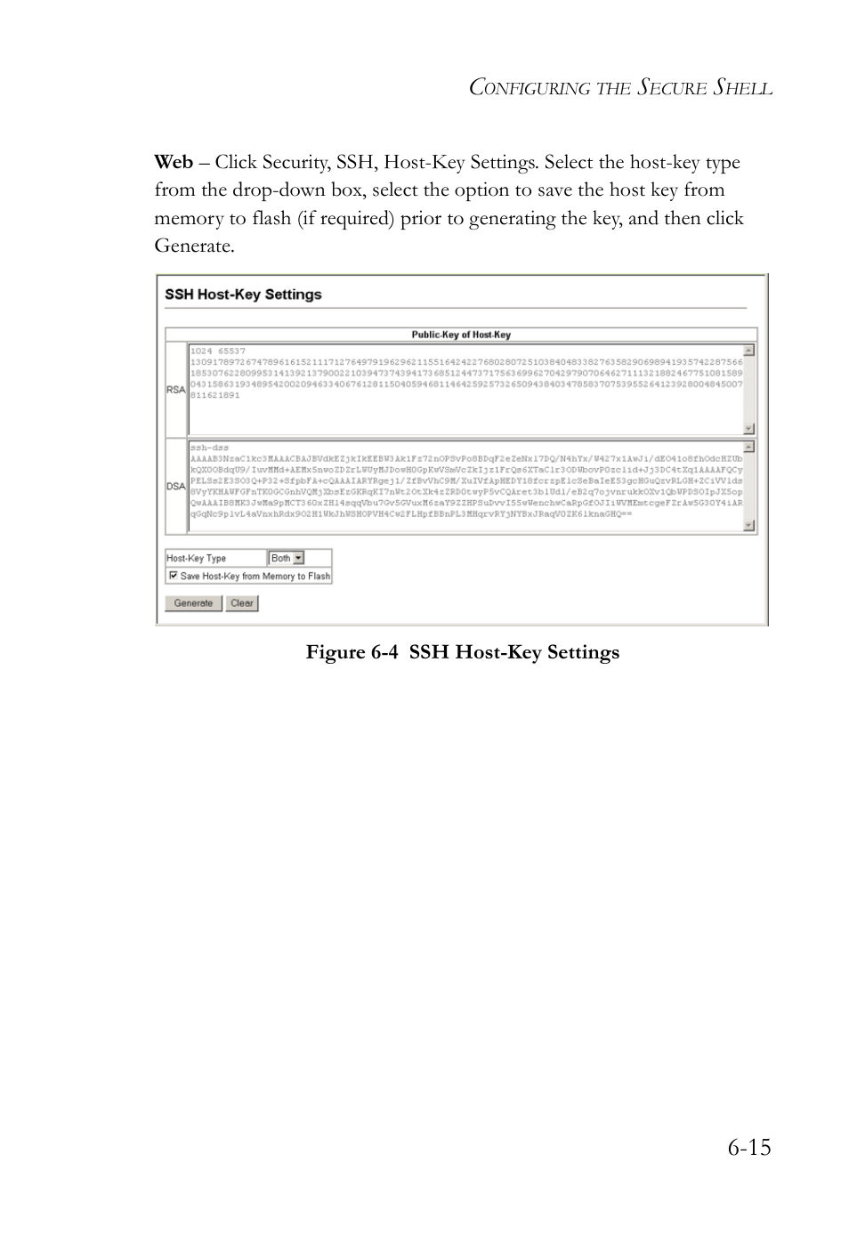 Figure 6-4, Ssh host-key settings -15 | SMC Networks TigerAccess SMC7816M User Manual | Page 163 / 962