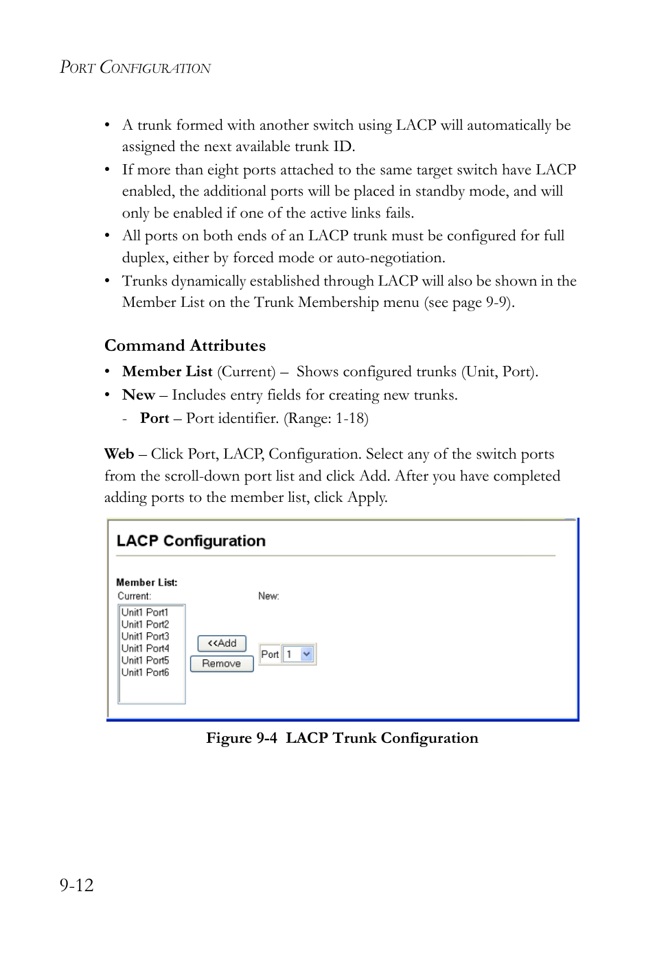 Figure 9-4, Lacp trunk configuration -12 | SMC Networks TigerAccess SMC7816M User Manual | Page 228 / 962