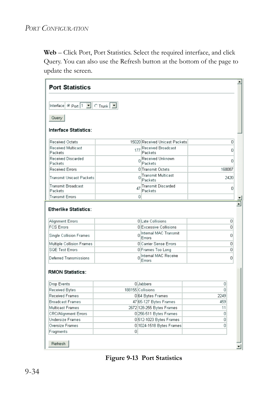 Figure 9-13 port statistics -34 | SMC Networks TigerAccess SMC7816M User Manual | Page 250 / 962