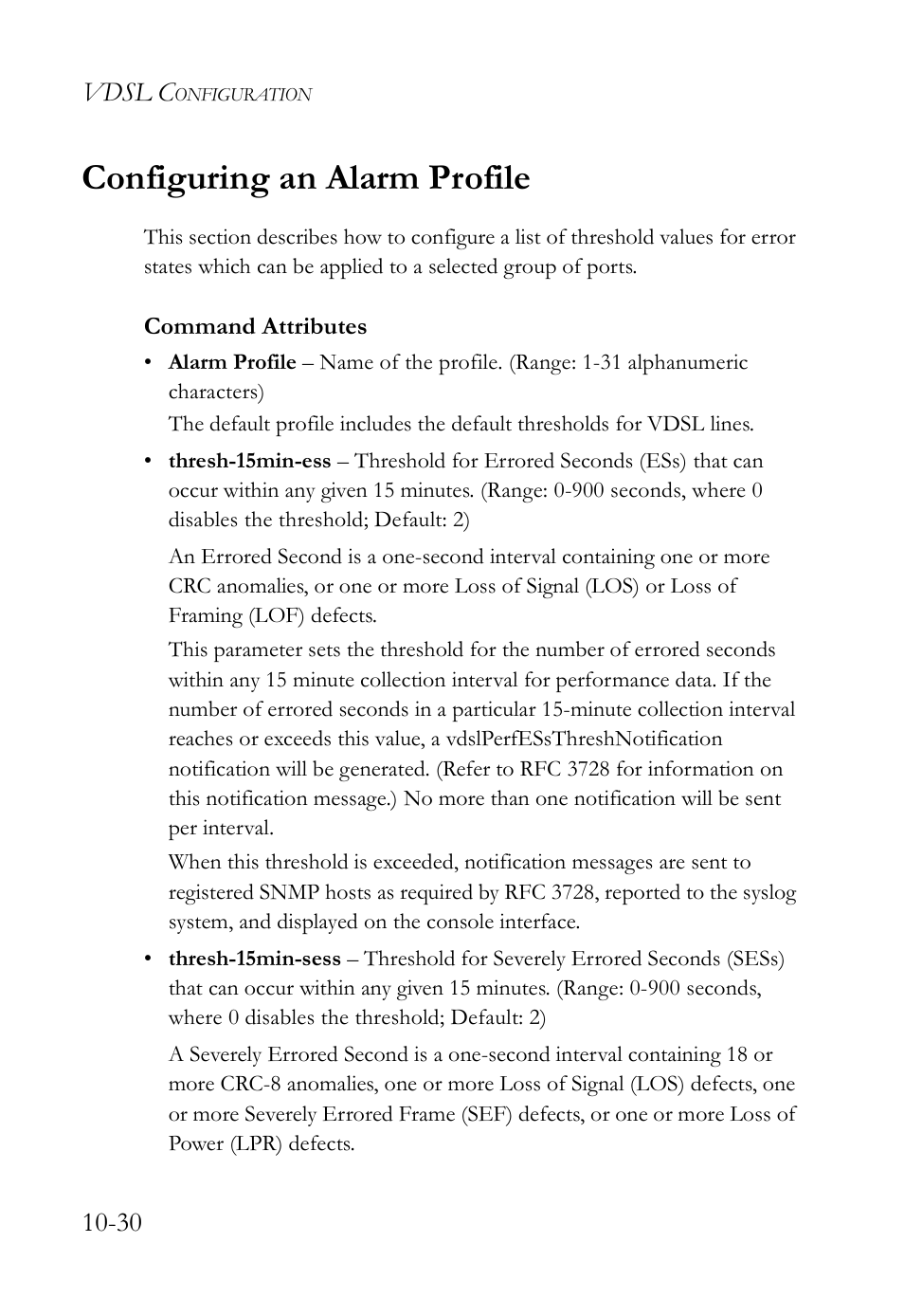 Configuring an alarm profile, Configuring an alarm profile -30 | SMC Networks TigerAccess SMC7816M User Manual | Page 282 / 962