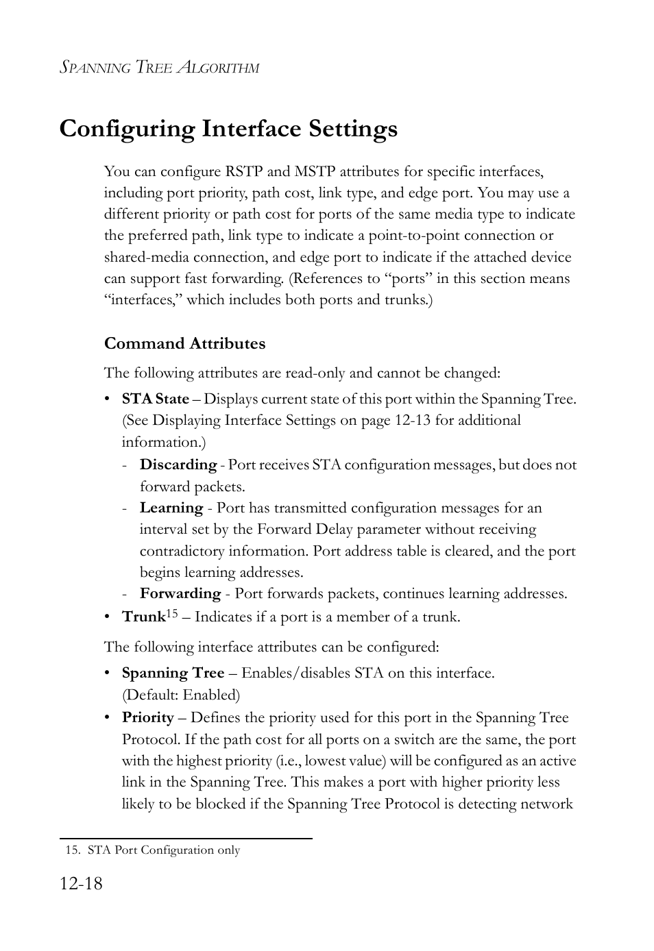 Configuring interface settings, Configuring interface settings -18 | SMC Networks TigerAccess SMC7816M User Manual | Page 318 / 962