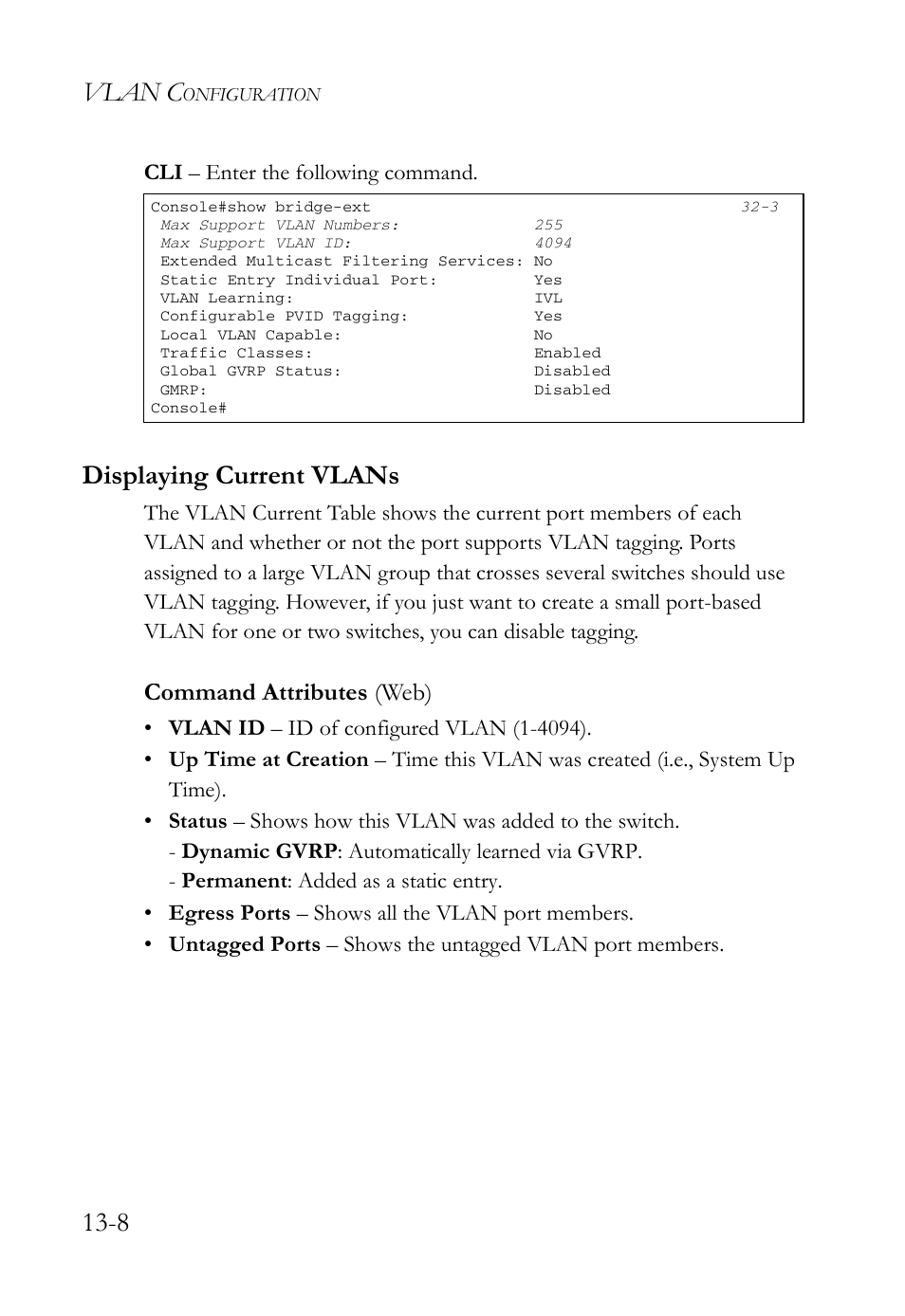 Displaying current vlans, Displaying current vlans -8, Vlan c | SMC Networks TigerAccess SMC7816M User Manual | Page 338 / 962
