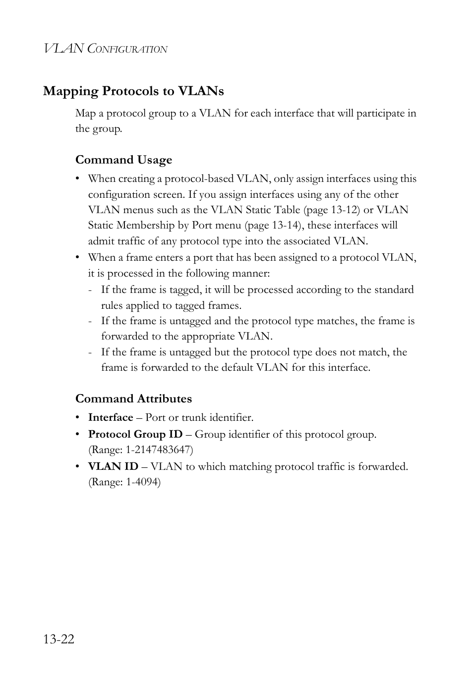 Mapping protocols to vlans, Mapping protocols to vlans -22, Vlan c | 22 mapping protocols to vlans | SMC Networks TigerAccess SMC7816M User Manual | Page 352 / 962