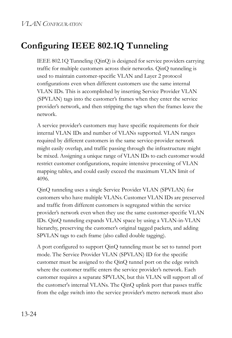 Configuring ieee 802.1q tunneling, Configuring ieee 802.1q tunneling -24 | SMC Networks TigerAccess SMC7816M User Manual | Page 354 / 962