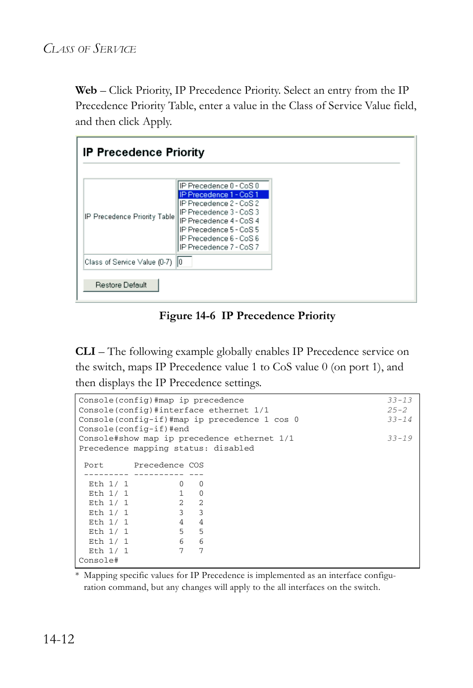 Figure 14-6 ip precedence priority -12 | SMC Networks TigerAccess SMC7816M User Manual | Page 378 / 962