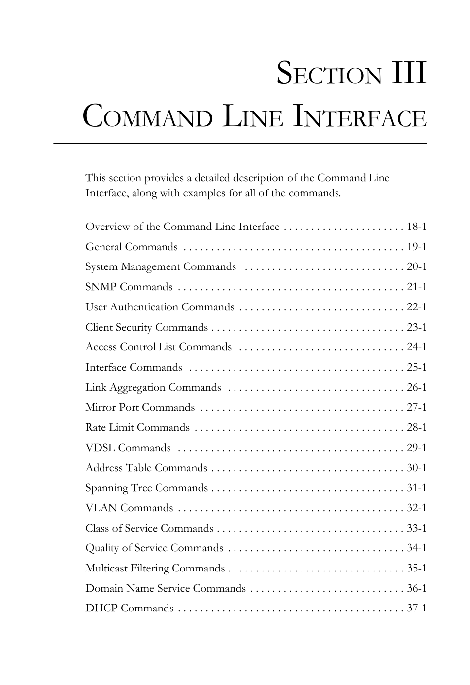 Section iii command line interface, Iii c, Ection | Ommand, Nterface | SMC Networks TigerAccess SMC7816M User Manual | Page 437 / 962