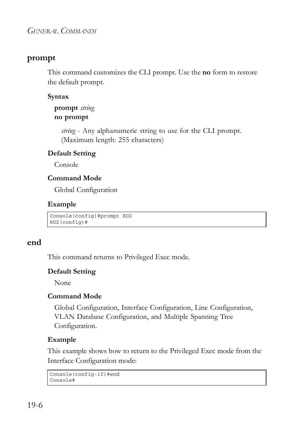Prompt, Prompt -6 end -6, 6 prompt | SMC Networks TigerAccess SMC7816M User Manual | Page 458 / 962