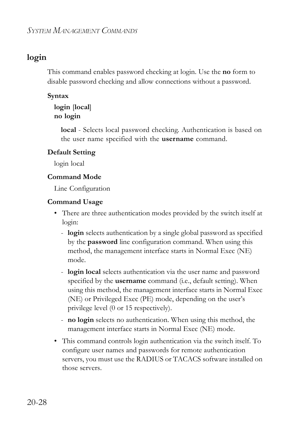 Login, Login -28, 28 login | SMC Networks TigerAccess SMC7816M User Manual | Page 488 / 962