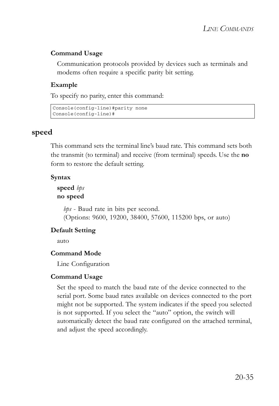 Speed, Speed -35 | SMC Networks TigerAccess SMC7816M User Manual | Page 495 / 962