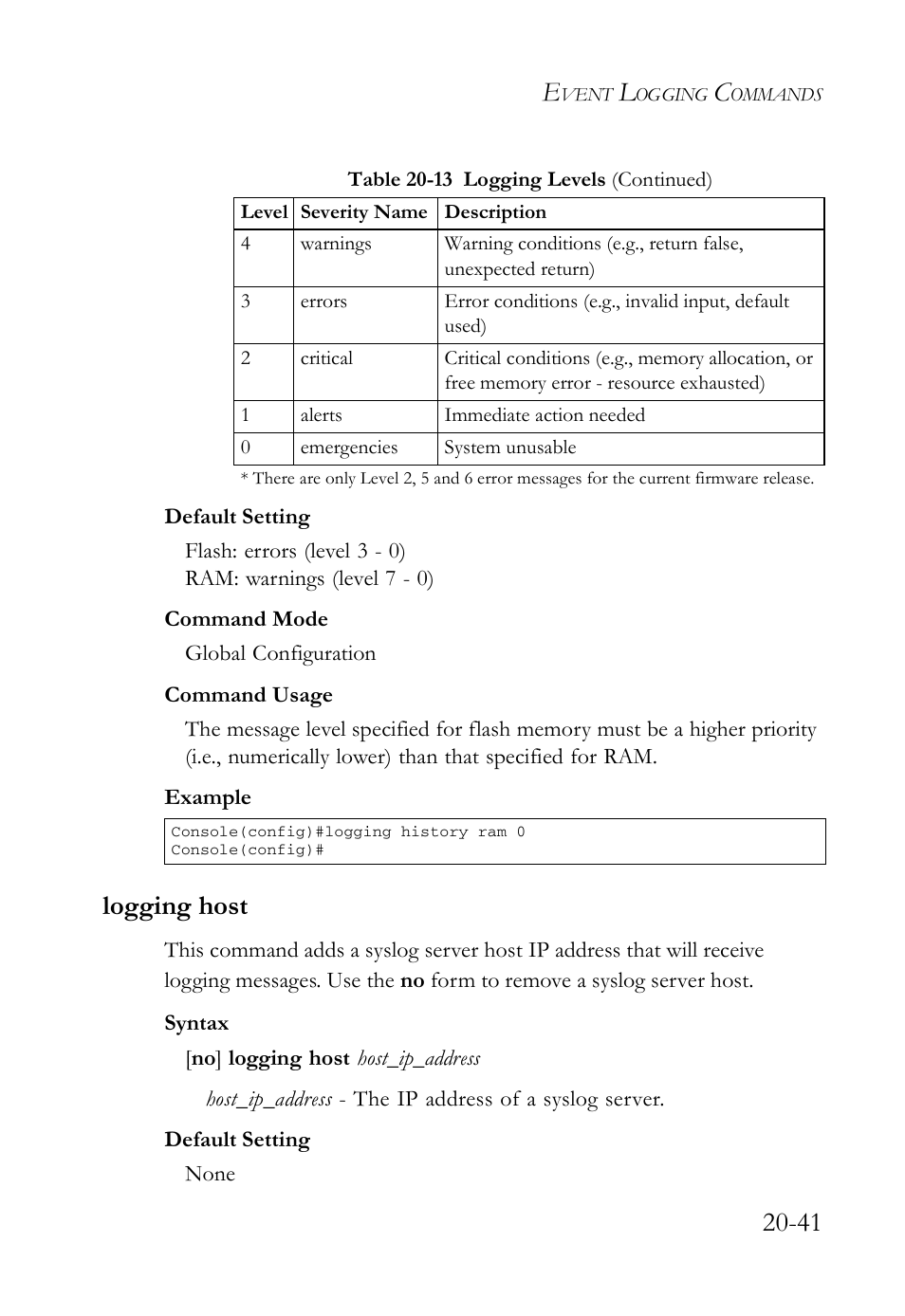 Logging host, Logging host -41 | SMC Networks TigerAccess SMC7816M User Manual | Page 501 / 962