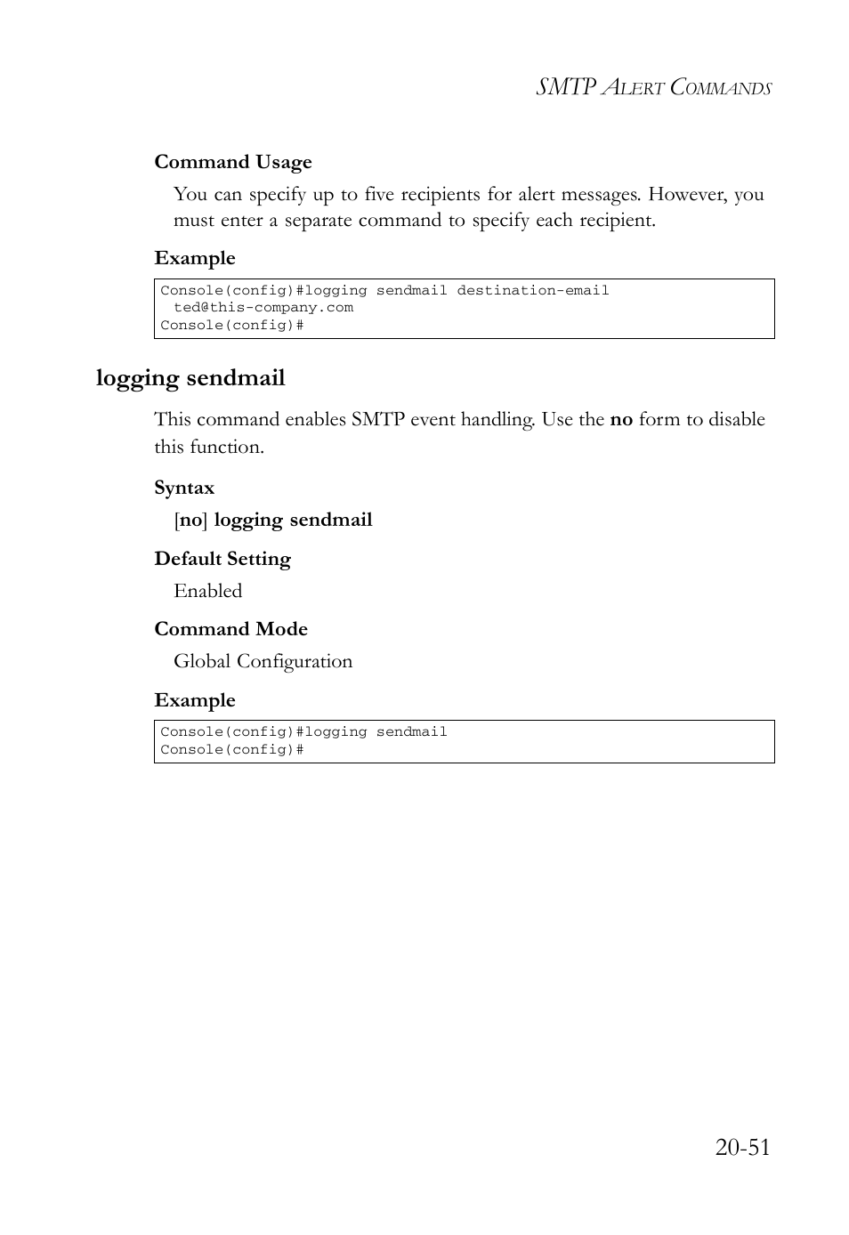 Logging sendmail, Logging sendmail -51, Smtp a | SMC Networks TigerAccess SMC7816M User Manual | Page 511 / 962