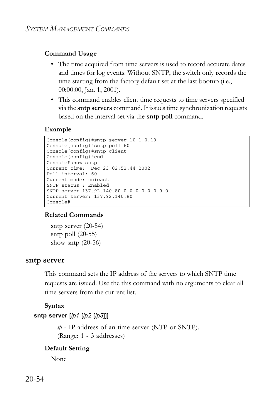 Sntp server, Sntp server -54 | SMC Networks TigerAccess SMC7816M User Manual | Page 514 / 962