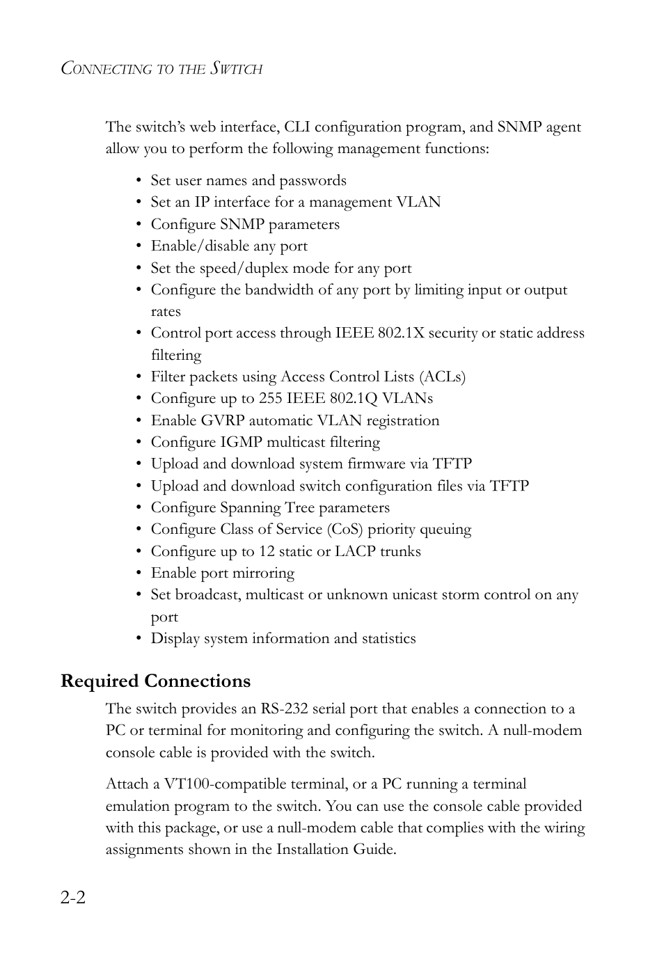 Required connections, Required connections -2 | SMC Networks TigerAccess SMC7816M User Manual | Page 52 / 962