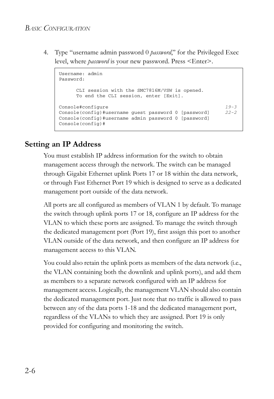 Setting an ip address, Setting an ip address -6 | SMC Networks TigerAccess SMC7816M User Manual | Page 56 / 962