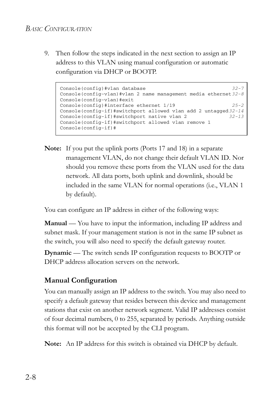 Manual configuration, Manual configuration -8 | SMC Networks TigerAccess SMC7816M User Manual | Page 58 / 962
