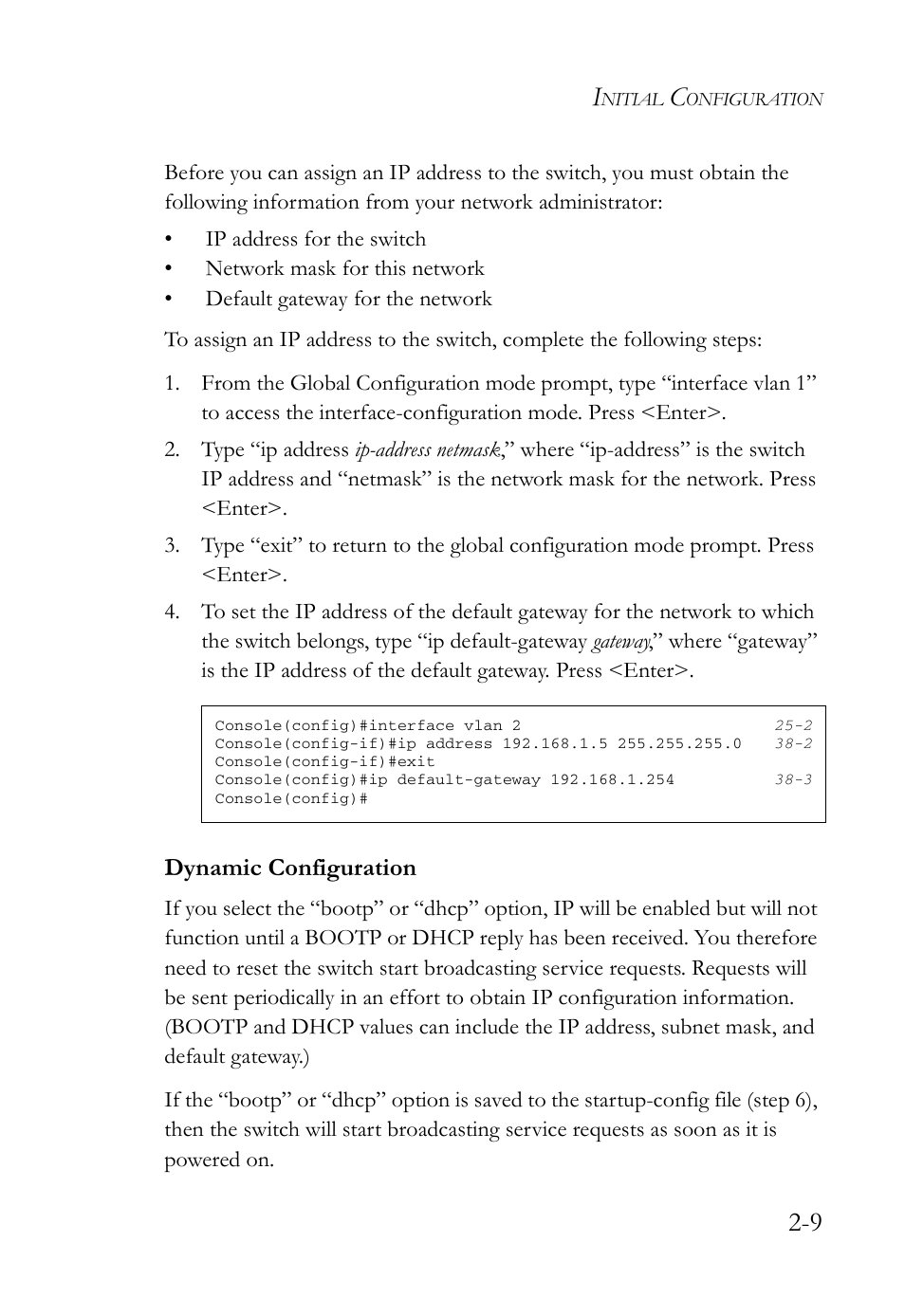 Dynamic configuration, Dynamic configuration -9 | SMC Networks TigerAccess SMC7816M User Manual | Page 59 / 962