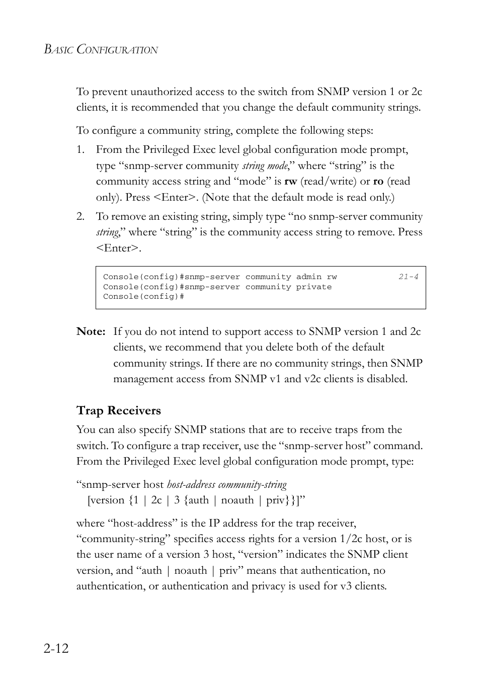 Trap receivers, Trap receivers -12 | SMC Networks TigerAccess SMC7816M User Manual | Page 62 / 962