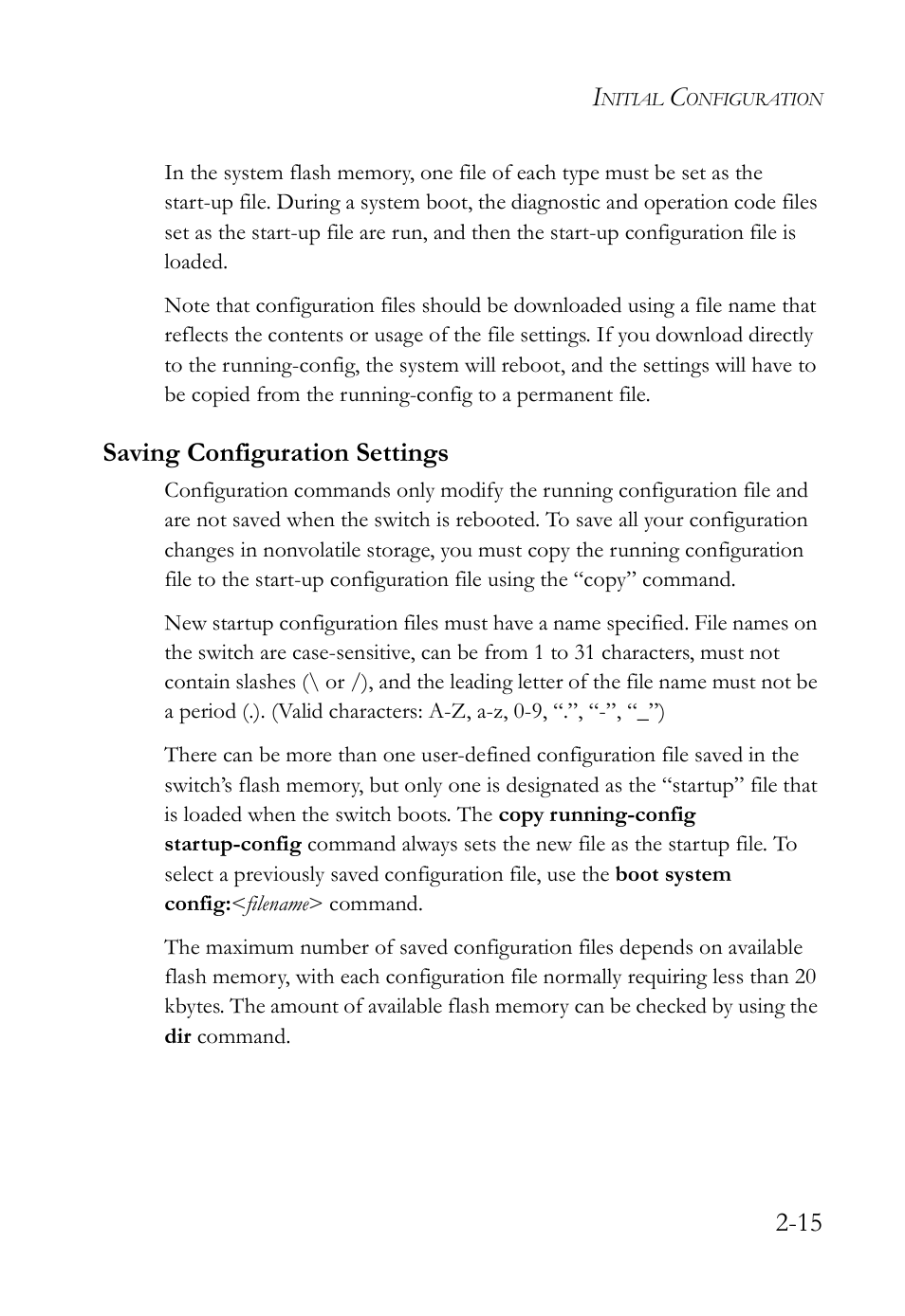 Saving configuration settings, Saving configuration settings -15 | SMC Networks TigerAccess SMC7816M User Manual | Page 65 / 962