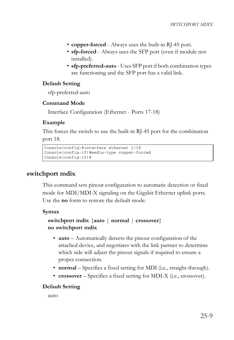 Switchport mdix, Switchport mdix -9 | SMC Networks TigerAccess SMC7816M User Manual | Page 651 / 962