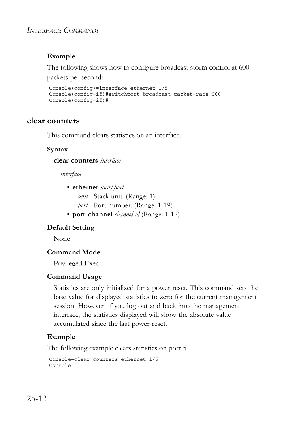 Clear counters, Clear counters -12 | SMC Networks TigerAccess SMC7816M User Manual | Page 654 / 962