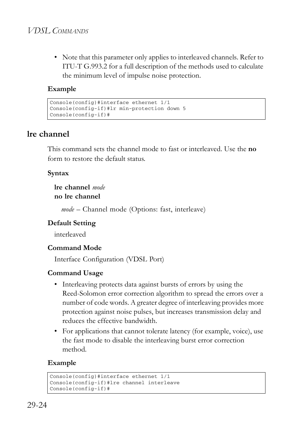 Lre channel, Lre channel -24, Vdsl c | SMC Networks TigerAccess SMC7816M User Manual | Page 706 / 962