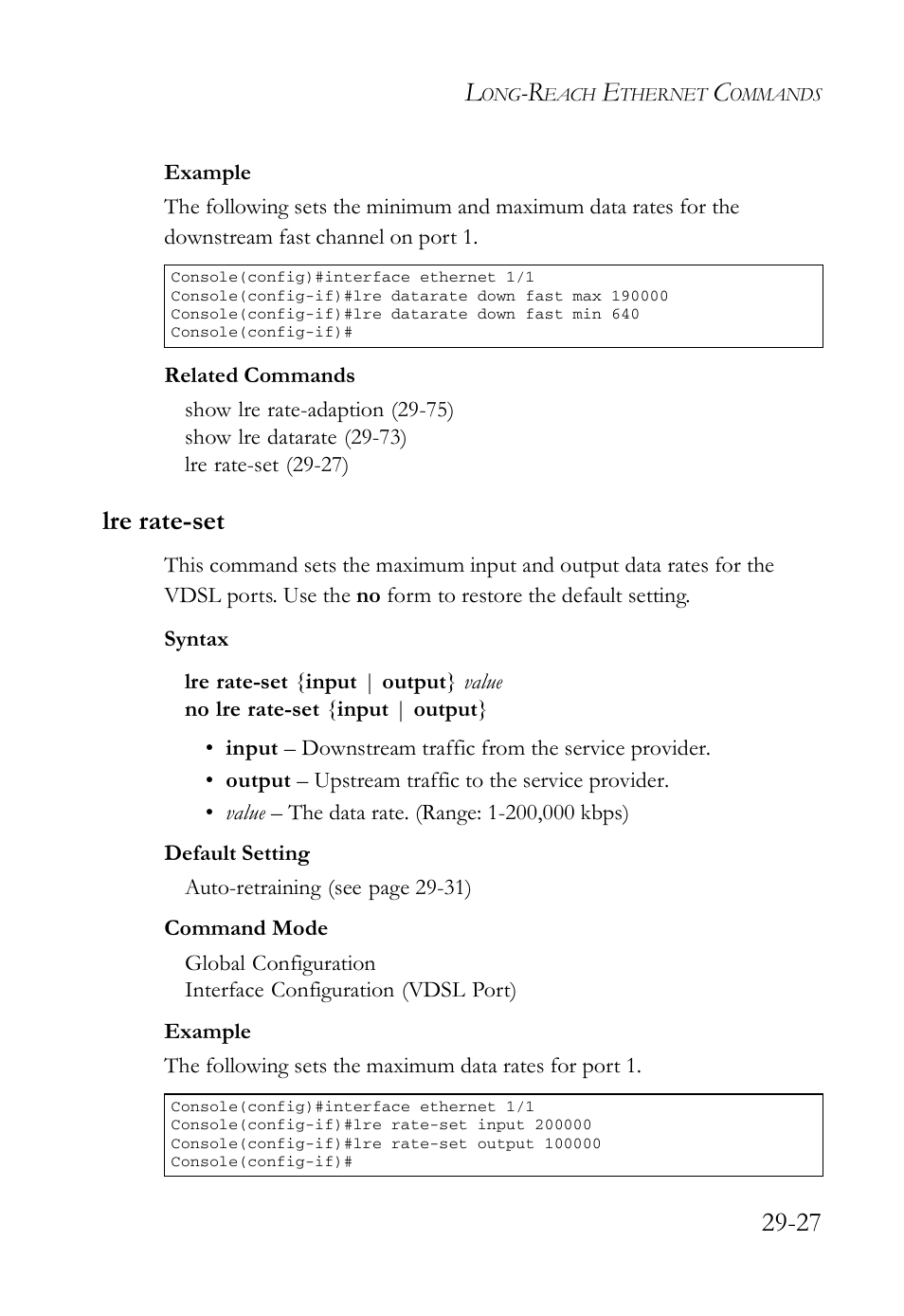 Lre rate-set, Lre rate-set -27 | SMC Networks TigerAccess SMC7816M User Manual | Page 709 / 962
