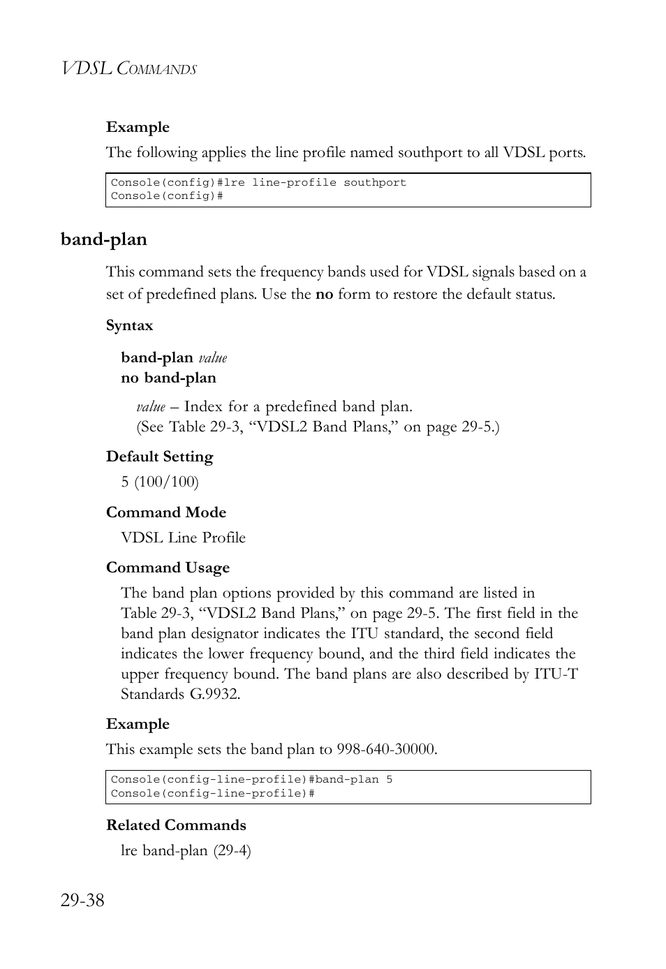 Band-plan, Band-plan -38, Vdsl c | SMC Networks TigerAccess SMC7816M User Manual | Page 720 / 962