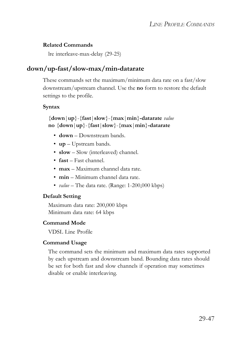 Down/up-fast/slow-max/min-datarate, Down/up-fast/slow-max/min-datarate -47 | SMC Networks TigerAccess SMC7816M User Manual | Page 729 / 962