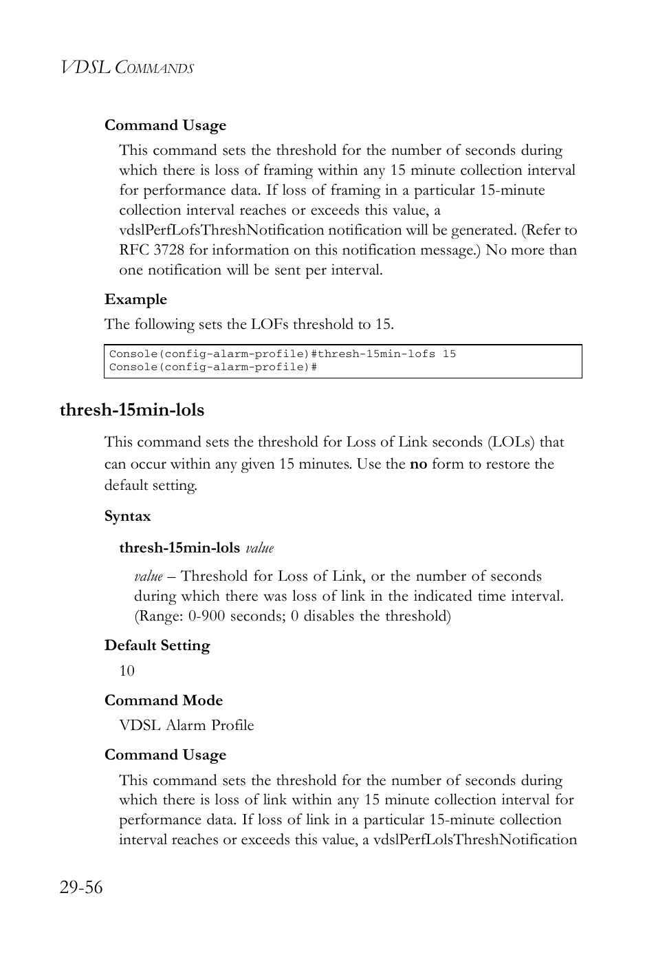 Thresh-15min-lols, Thresh-15min-lols -56, Vdsl c | SMC Networks TigerAccess SMC7816M User Manual | Page 738 / 962