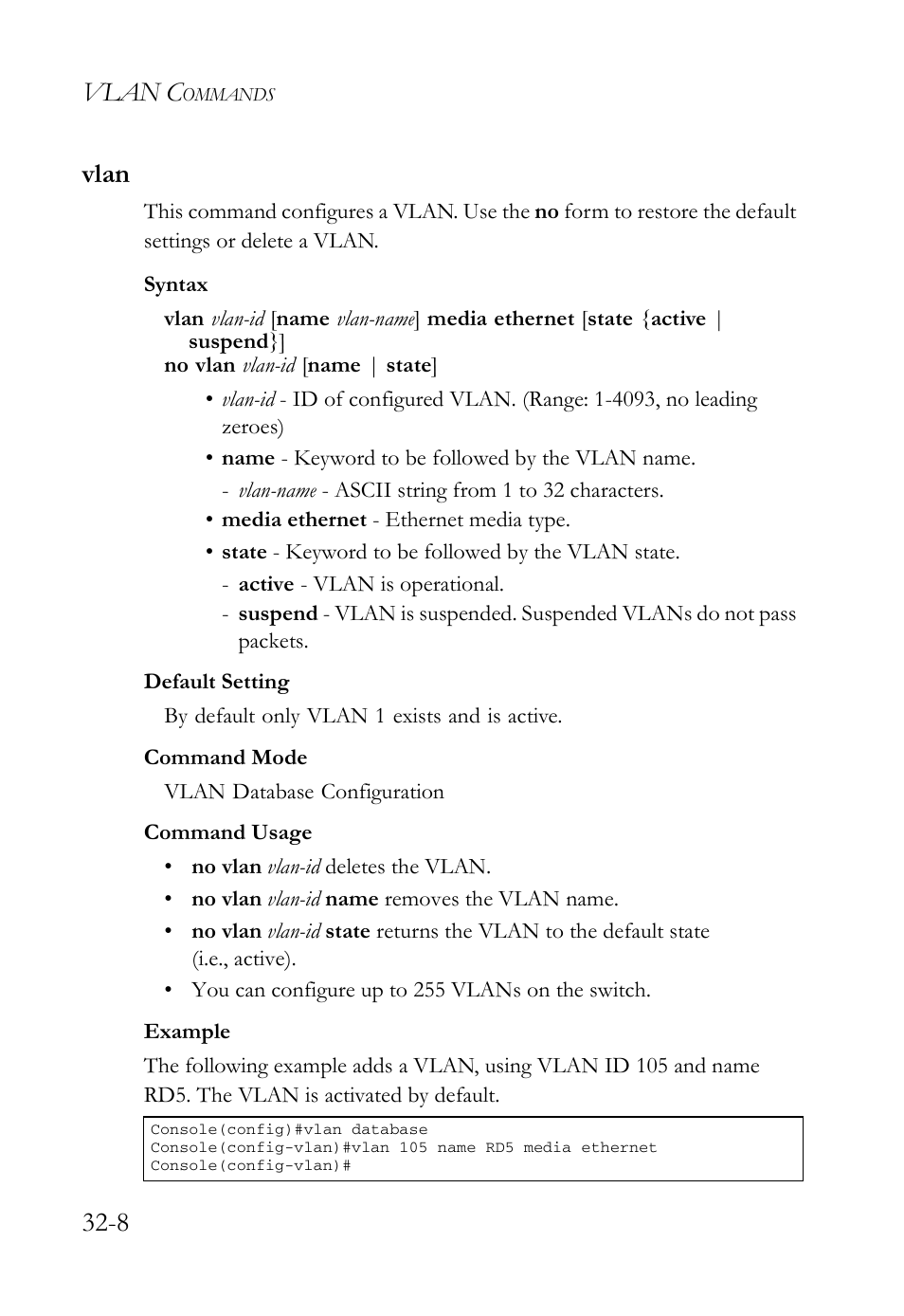 Vlan, Vlan -8, Vlan c | 8 vlan | SMC Networks TigerAccess SMC7816M User Manual | Page 816 / 962