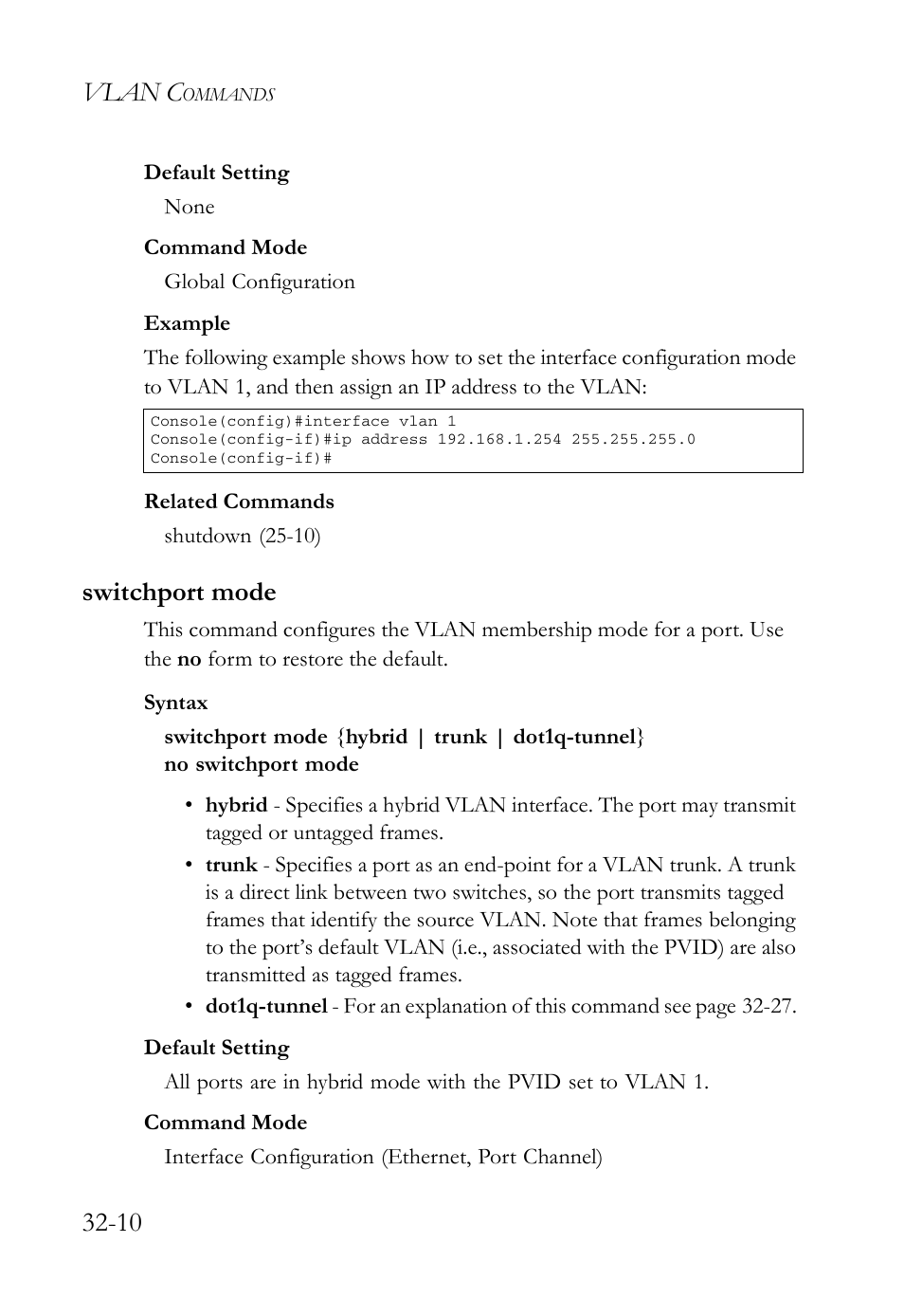 Switchport mode, Switchport mode -10, Vlan c | SMC Networks TigerAccess SMC7816M User Manual | Page 818 / 962