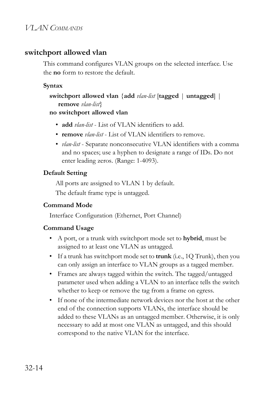 Switchport allowed vlan, Switchport allowed vlan -14, Vlan c | 14 switchport allowed vlan | SMC Networks TigerAccess SMC7816M User Manual | Page 822 / 962