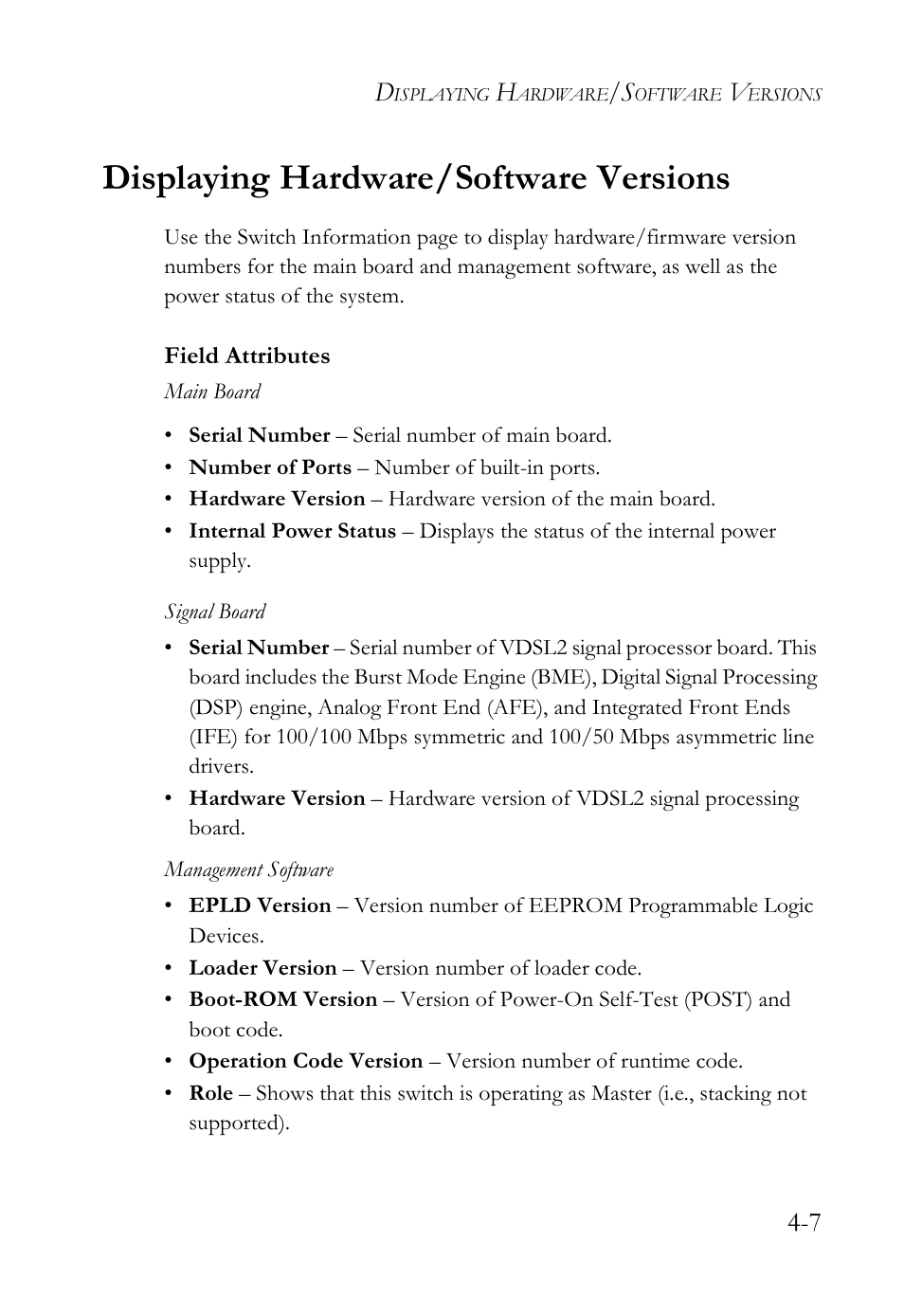 Displaying hardware/software versions, Displaying hardware/software versions -7 | SMC Networks TigerAccess SMC7816M User Manual | Page 89 / 962