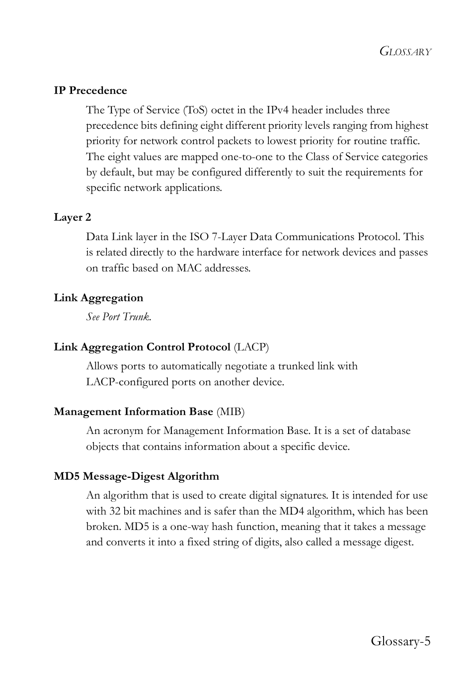 Glossary-5 | SMC Networks TigerAccess SMC7816M User Manual | Page 949 / 962